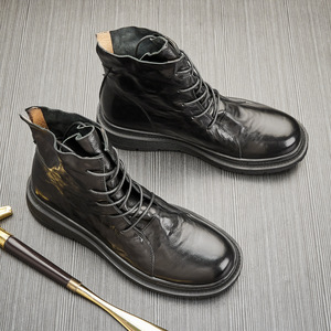 Chaussures décontractées légères avec semelle absorbant la transpiration et structure flexible, chaussures de tous les jours pour hommes, chaussures en cuir - Product Image 4