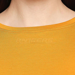 Camiseta con Ribete en Contraste, Última Moda, Nuevo Diseño, Ropa Urbana, Logotipo Personalizado, Camisetas para Mujer - Product Image 6