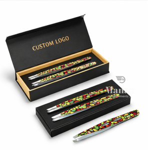 Pinzas de Cejas Profesionales de Acero Inoxidable con Diseño Colorido de Primera Calidad, Punta Inclinada, Herramienta de Belleza para Depilación de Precisión - Product Image 6