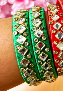 Bracelet de travail Kundan en fil de soie pour les mariages festifs du Ramadan Haldi Mehendi Eid Nikha Nouvel An chinois Pâques Noël - Product Image 3