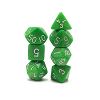 Outils de jeu en gros, logo personnalisé, écologiques, durables, dés polyédriques en acrylique, mini-dés, ensemble de 7 pièces, coins arrondis pour jeux de table