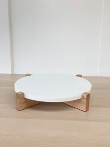 Support à gâteau en bois de haute qualité avec support à dessert luxueux et élégant fini en or pour les occasions spéciales au meilleur prix - Product Image 3