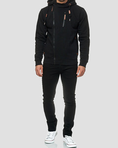 Streetwear brodé d'hiver de haute qualité 100% coton coupe régulière décontracté sweat à capuche personnalisé pour hommes - Product Image 1