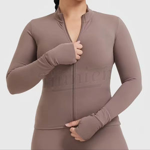 Women Sportswear Fitness Apparel Workout <b>Zip</b> <b>up</b> <b>Crop</b> Top Hooded Active Jackets Sports Wear Jackets for Outdoor - Product Image 2