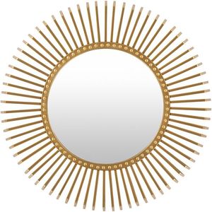Espejo para colgar en la pared con alambre de hierro decorativo moderno, acabado dorado para el hogar, decoración para sala de estar, espejo de pared con forma de sol - Product Image 2