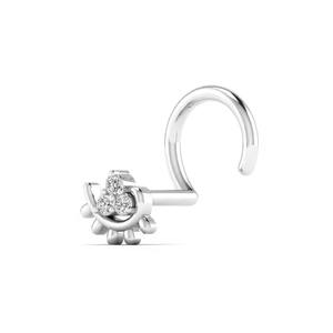 14KT Yellow Rose White Gold 0.02 CT Real Diamond 0.27 Grams-<b>Small</b> Glamorous <b>Nose</b> Pin New Design Fine Piercing Jewelry Weddings - Product Image 3