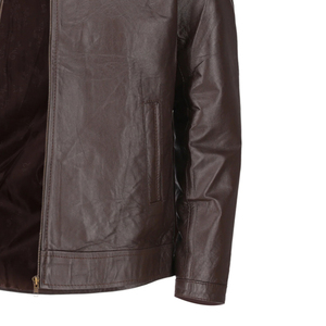 Men's High Quality Custom Design New Fashion Cowhide <b>Genuine</b> <b>Leather</b> <b>Jacket</b> - Product Image 5