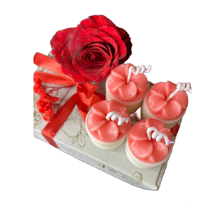 Valentine Day <b>Cupcake</b> Shaped <b>Candle</b> Decorative Wax <b>Candle</b> for Gifts & Decor for Best Price Pack of 4 - Product Image 1