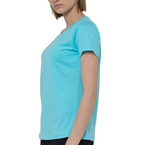 T-shirt col rond femme en polyester/coton écologique de haute qualité, coupe ajustée, respirant, séchage rapide, logo personnalisable, été 2025 - Product Image 3