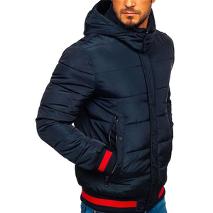 2025 Factory Wholesale Custom Logo Men Coated Puffer Jacket High Quality Fabric New Fashionable <b>Stand</b> Hooded Reasonable Price - Product Image 4