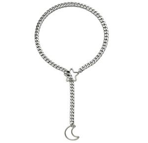 จี้ห่วงโซ่รูปหัวใจแบบปรับได้เครื่องประดับผู้หญิงสร้อยคอพังค์ร็อคคิวบาทันสมัยสไตล์บาร์ยาว - Product Image 1