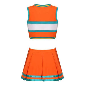 Uniforme de cheerleading personnalisé avec logo d'équipe imprimé, respirant, de haute qualité, vêtements de sport d'extérieur, 100% polyester/coton, personnalisable - Product Image 4