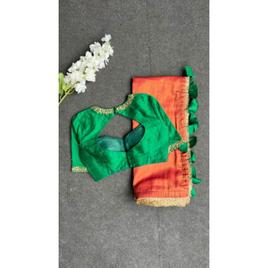 Designer <strong>saree</strong> with <strong>blouse</strong> featuring modern cuts and stylish <strong>patterns</strong> <strong>for</strong> a chic vibe - Product Image 3