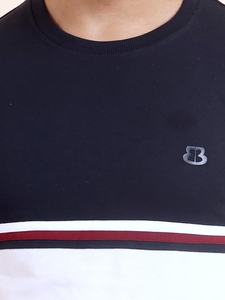 Top Selling Winter Solid Loopknit Full Sleeve 100% Cotton Lined <b>Sweatshirt</b> for Men Soft Stylish Comfortable <b>Navy</b> Casual Wear - Product Image 3