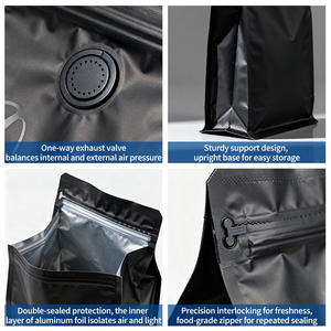 Sacs en Mylar Mat et Brillant, MOQ 500 pièces, Sachets Doypack en Feuille d'Aluminium avec Fermeture Ziplock pour Snacks, Thé, Café en Grains, Aliments pour Animaux, Impression Gravure - Product Image 6