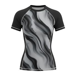 Camiseta premium de compresión para hombres, mujeres y niños, para MMA, BJJ, jiu jitsu, entrenamiento sin gi, sublimada personalizada, duradera, al por mayor. - Product Image 1