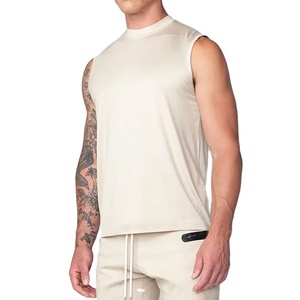 เสื้อกล้ามออกกำลังกายแบบใหม่ คอสูง ดีไซน์เพิ่มขนาด ยืดหยุ่นได้ กระชับกล้ามเนื้อ ผ้าโพลีเอสเตอร์ผสมสแปนเด็กซ์ ไม่มีแขน - Product Image 2