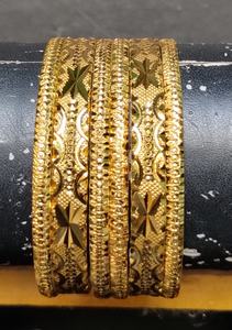 <b>Bangles</b> with 22CT Gold Plated Round Shaped Trendy Designed <b>Bangles</b> <b>Set</b> for Women Fashionable Wear <b>Bangles</b> - Product Image 3