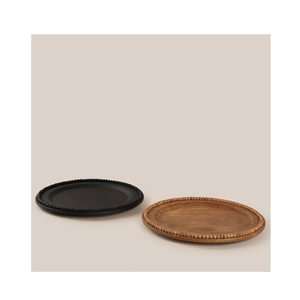 Chargeur en bois nourriture Snack chargeur assiette décoration de mariage maison cuisine dîner plateau pour élégant coffre-fort 4 pièces - Product Image 3