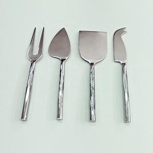 Trancheur à fromage en acier inoxydable plaqué argent, à poignée ronde et rugueuse, couteau à beurre, épandeur et trancheuse à fromage de qualité supérieure - Product Image 1