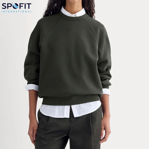 ใหม่เสื้อสเวตเชิ้ตผู้หญิงแบบสตรีทดูสวยที่สุด2025มีฮู้ดไหล่ตกแบบทึบคอกลมแบบใหม่ - Product Image 2