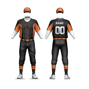 Camiseta de béisbol personalizada de buena calidad, diseño de uniforme, uniforme de béisbol de softbol con botones juveniles sublimados - Product Image 3