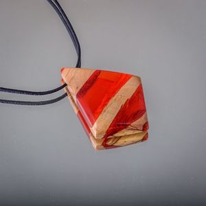 Tendances modernes Charmant Bois et Résine Design Unique En Gros Pendentif Type Collier Collier Mode Bijoux Accessoires Femmes - Product Image 3