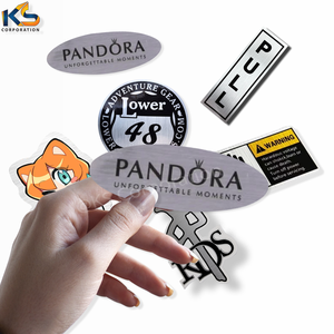 Pincel de vinilo adhesivo fuerte personalizado, pegatina metálica impresa personalizada plateada, logotipo personalizado, etiqueta adhesiva de plata cepillada impermeable - Product Image 3