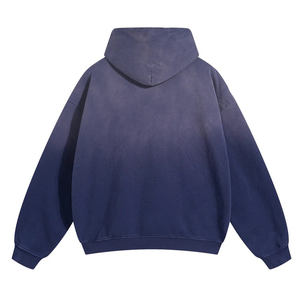 Sudadera con Capucha Ville Sports Casual de Felpa de Algodón de 300 g/m², Tejido Ecológico, Estilo Vintage Desgastado y Teñido al Sol - Product Image 6