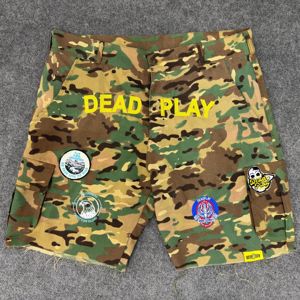 Embroidered Jeans Cargo <b>Shorts</b> for <b>Men</b> Stylish Denim <b>Shorts</b> <b>with</b> Multiple <b>Pockets</b> and Comfortable Fit - Product Image 1