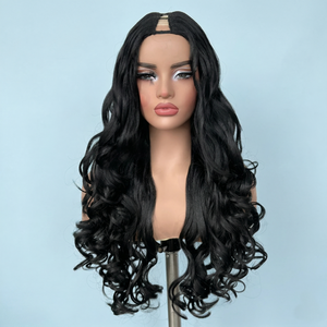 <span class=keywords><strong>Perruque</strong></span> Afro Bouclée Synthétique Naturelle avec Dentelle Transparente et Sangles Ajustables, Demi-<span class=keywords><strong>Perruque</strong></span> Sans Colle pour Coiffure Protectrice - Product Image 1