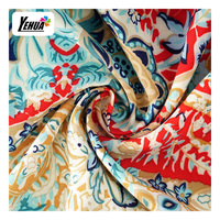 Tissu d'habillement tissé en rayonne 100% viscose pour robe femme, imprimé numériquement