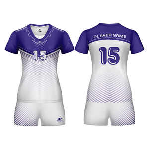 Uniforme de voleibol de moda de manga negra de alta calidad para mujer incluye pantalones cortos Color personalizado al por mayor - Product Image 4