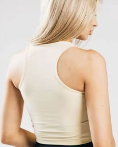 Débardeur long ajusté respirant pour femme avec logo frontal – Prix de gros, services OEM à prix abordable 2027 - Product Image 4