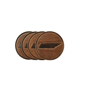 Ensemble de sous-verres en cuir tanné végétal véritable au design innovant pour table à manger, décoration de maison, cuisine, événements promotionnels - Product Image 2