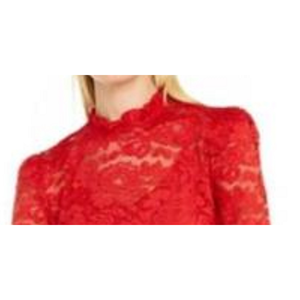 INC International Concepts Top da donna in pizzo rosso scuro, taglia piccola, top eleganti in maglia - Product Image 2
