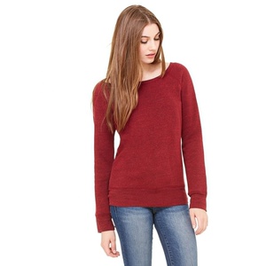 Bella Canvas Suéter de cuello ancho CARDINAL TRIBLEND 50% Poly, 37.5% algodón peinado ringspun 12.5% rayón Mujer SUDADERA DE CUELLO ANCHO - Product Image 1