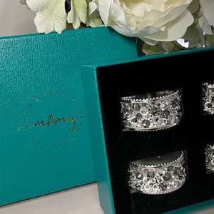 ห่วงรัดผ้าเช็ดปากหวายสำหรับตกแต่งโต๊ะแหวนผ้าเช็ดปากที่ทันสมัยสำหรับประสบการณ์การรับประทานอาหารที่หรูหรา - Product Image 2