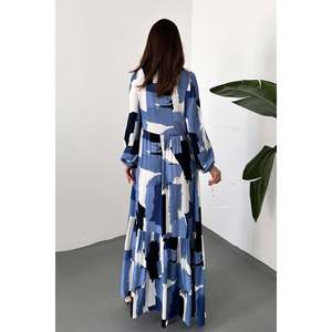 Vestido con Estampado Azul - Azul - Product Image 5