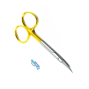 Tijeras IRIS de acero inoxidable de alta calidad, fabricante y exportador de instrumentos quirúrgicos TC curvos de 11,5 cm - Product Image 4