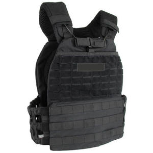 Gilet d'entraînement lesté noir personnalisé équipement d'entraînement de fitness réglable avec sangle pour une utilisation en salle de sport - Product Image 1