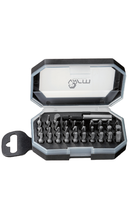 Juego de Destornilladores Profesionales OEM al por Mayor, 34 Piezas - S2 1/4" x 25mm, Puntas de Alta Calidad con Recubrimiento de Fosfato de Zinc, Estuche Rígido MRM