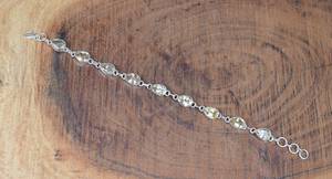 Citrine Sterling <b>Silver</b> Adjustable Bracelet Pear Gemstone Handmade Jewelry November Birthstone Gift For Women - Product Image 3