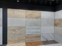 Carreaux rectifiés à motifs de marbre 600*1200mm Carreaux de céramique en porcelaine brillante pour mur intérieur de villa et sol de salon