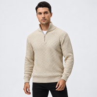 Pull en tricot surdimensionné chaud d'hiver personnalisé FNJIA pour hommes, collection de fabricants de pulls de golf en coton
