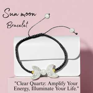 Agate Natural Stone Amethyst Double <b>Moon</b> Beads Bracelet Crystal Stone High Polished Double <b>Moon</b> Bracelets - Product Image 4
