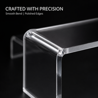 Support de présentation en acrylique transparent, étagère surélevée en acrylique en forme de U pour la présentation de figurines, d'objets de collection et de marchandises en détail