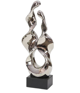 Sculpture créative en aluminium en forme de coeur Vaisselle en aluminium métal artisanat brillant poli décoratif décor à la maison ornements nordiques - Product Image 3