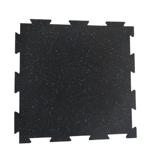 Venta al por mayor mejor proveedor suelo de gimnasio superseguro enclavamiento fácil instalación baldosas de goma antideslizantes 500x500mm 8-15mm - Product Image 1