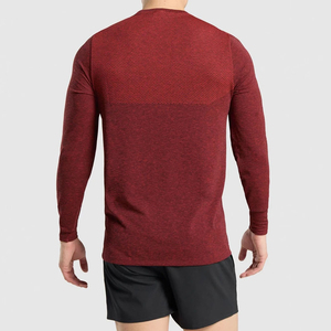 เสื้อยืดแขนยาวคอวีทรงปกติสำหรับผู้ชาย ผลิตตามสั่ง ขายส่ง OEM ยอดนิยม วัสดุคุณภาพดี ระบายอากาศได้ดี แห้งเร็ว - Product Image 5